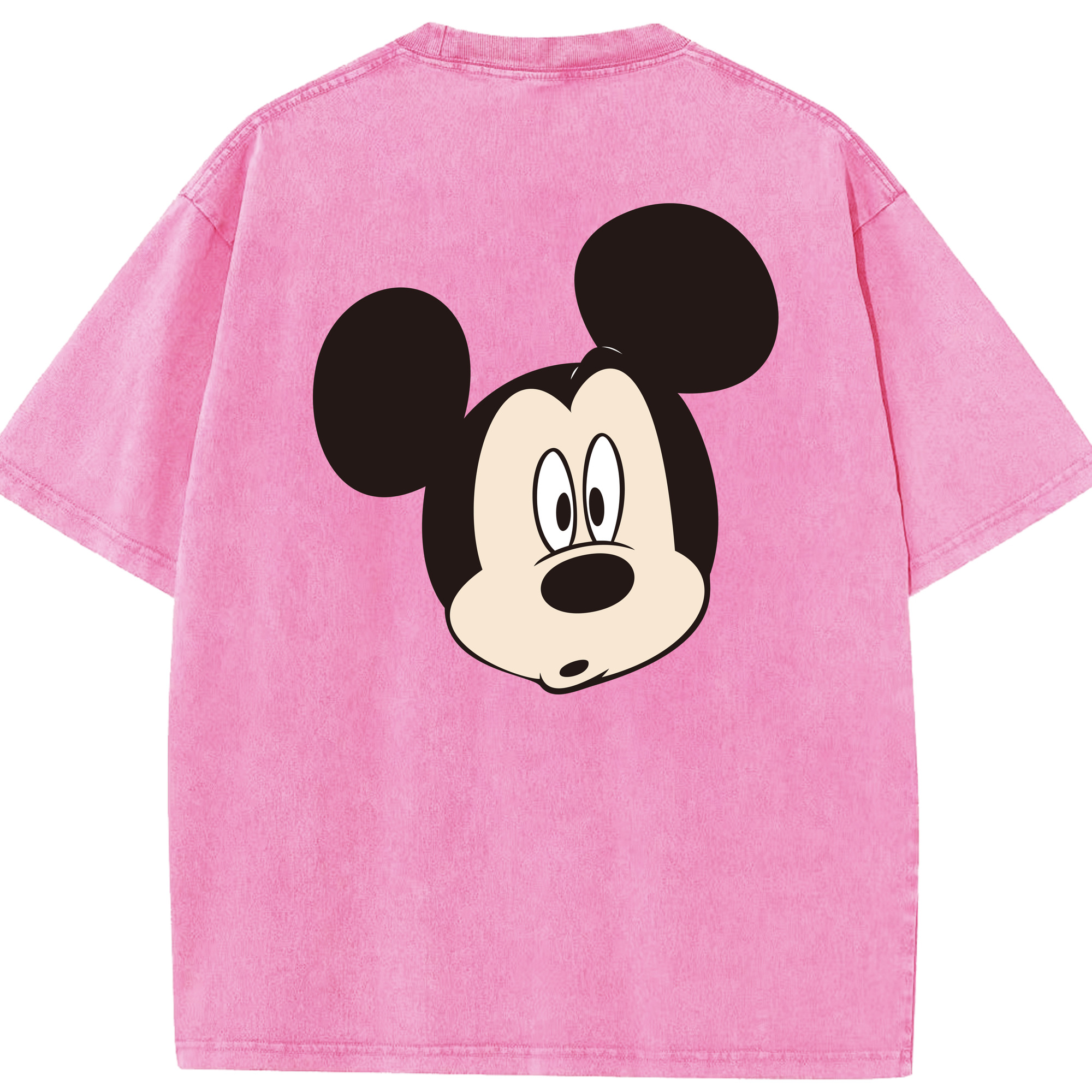 （画像用） ミッキーマウス Mickey Mouse 綿100% ヴィンテージ風 半袖Tシャツ（背面プリント）